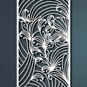 CNC Fiber Laser cutting Wall art panels floral